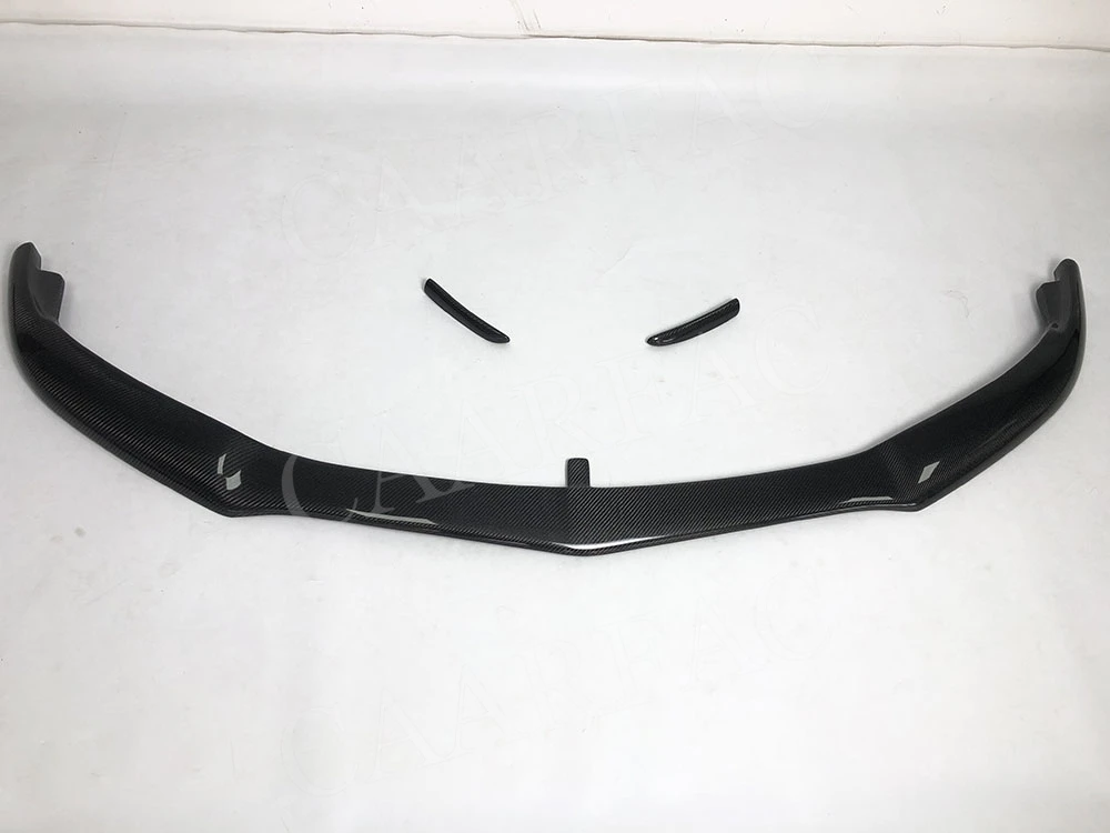 for C Class Carbon Fiber Front Lip Spoiler Side Trims Strips for Benz W205 C205 C63 C63s AMG Sedan Coupe 2015-2022 Bumper Guard view 4