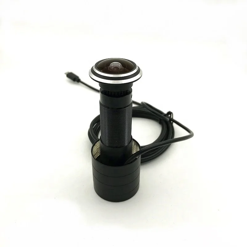 

Factory Supply 1080P 2MP CMOS 180 Fisheye Mini Door Peephole USB Camera OTG Free Driver UVC IP65 Waterproof