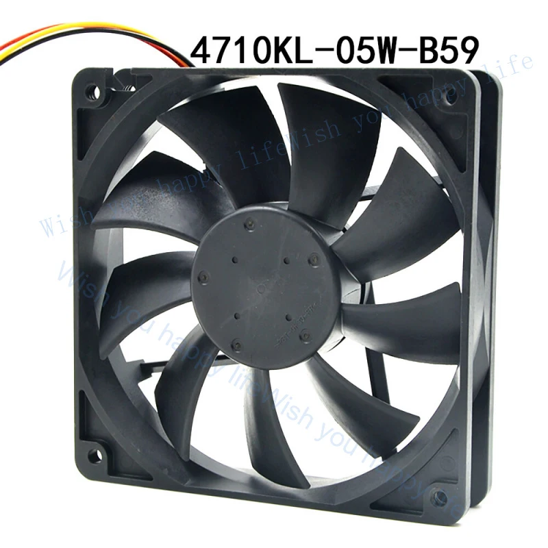 LL  for NMB-MAT radiator 4710KL-05W-B59 24VDC 0.38A 120*120*25mm High-Airflow Server Fan