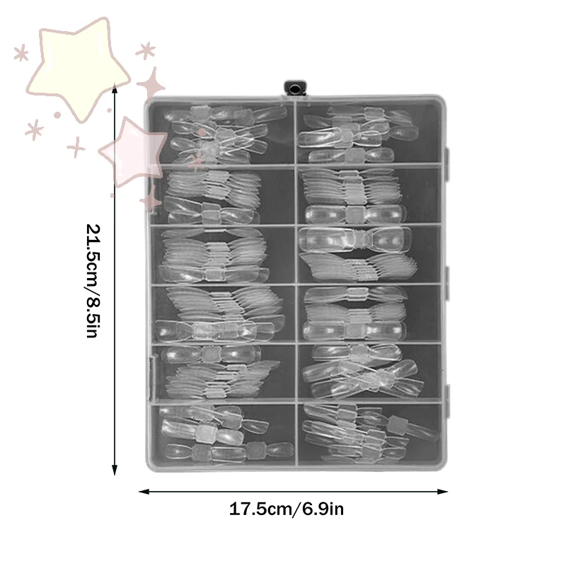 [TW] أظافر مزدوجة الأطراف بأشكال مزدوجة 240 قطعة/صندوق قابلة لإعادة الاستخدام قوالب تمديد نعش مربعة نصائح منشئ الجل لصالونات التجميل الاحترافية فن الأظافر