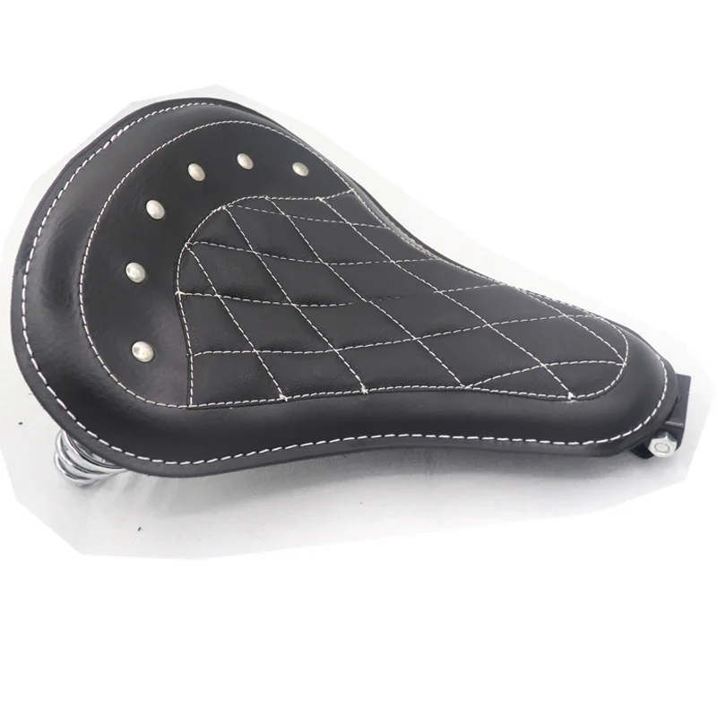 

NEW Motorcycle Retro Leather Solo Seat+3" Spring Bracket for Harley Custom Chopper Sportster Bobber Honda Yamaha Kawasaki