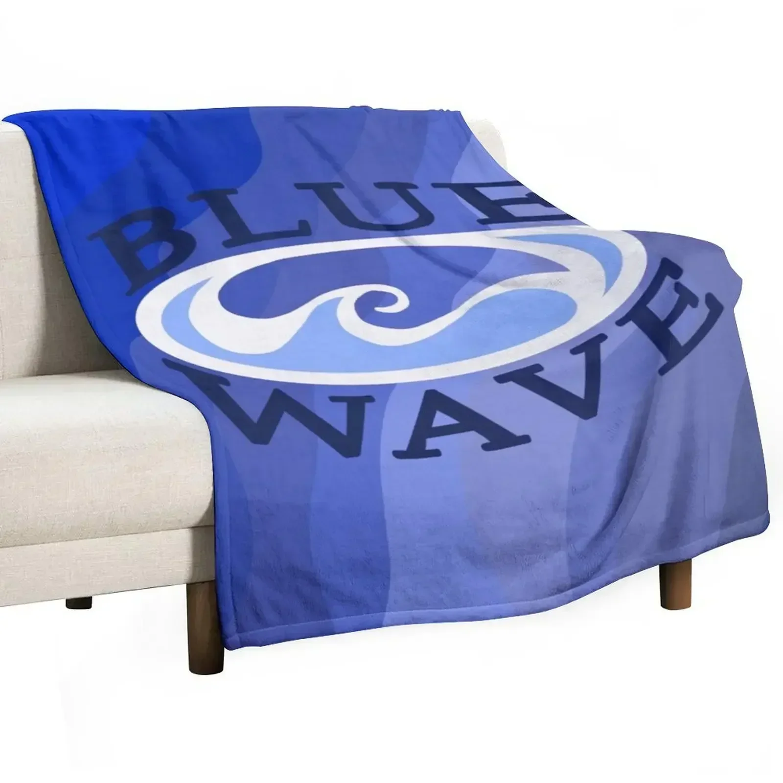 Geneseo Swim & Dive Blue Wave Throw Blanket Plush Hair Luxury St Blankets