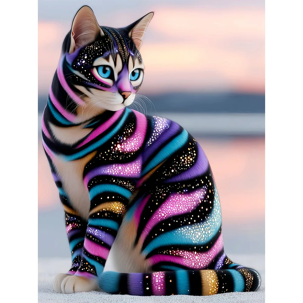 EverShine DIY Diamond Embroidery Cat Mosaic Kitten Full Drill Diamond Art Painting Kit Animal Crafts For Adults Home Decoration