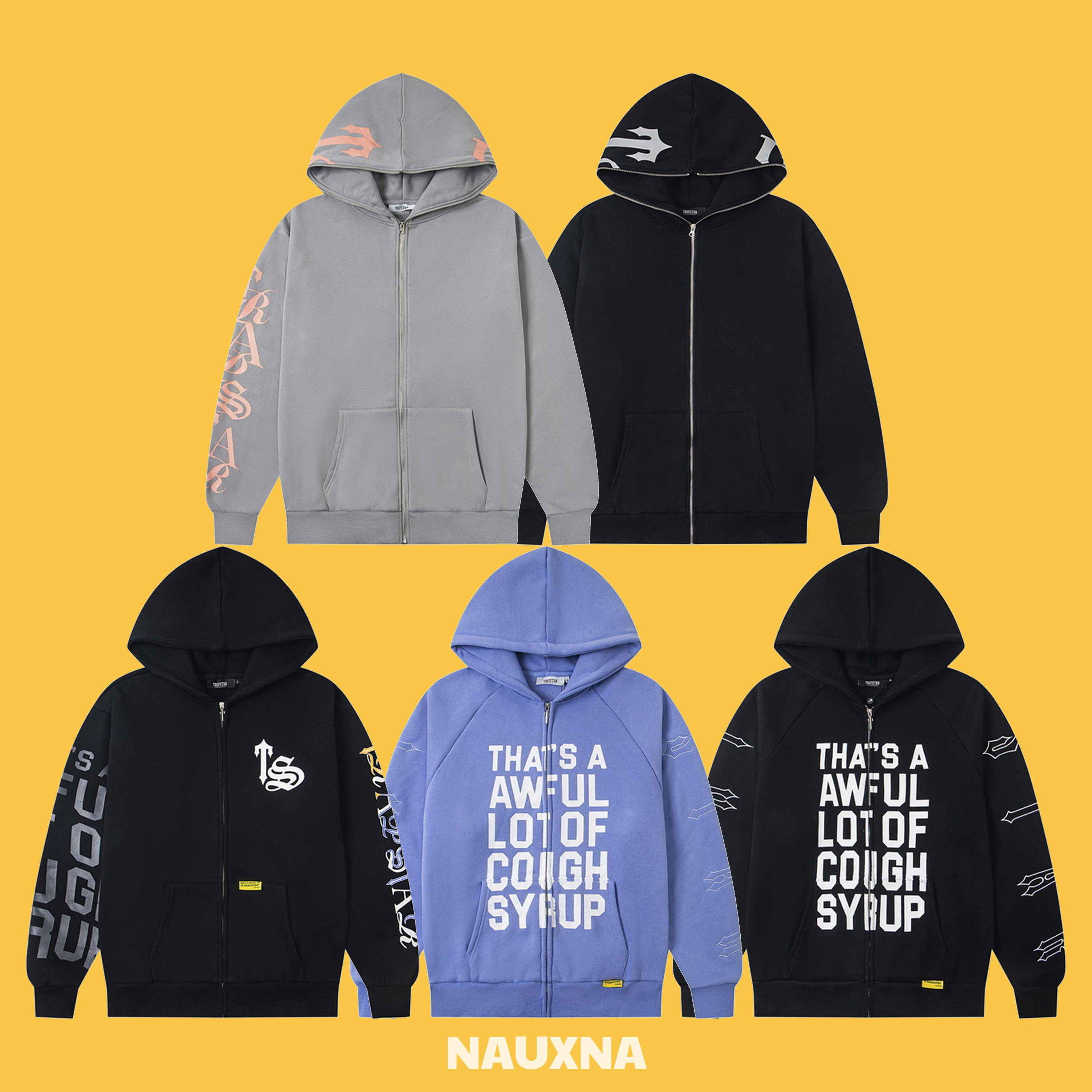 

Американский уличный комплект с капюшоном на подкладке Fce, джинсовые брюки на молнии, повседневные молодежные осенние длинные брюки све с вышитым принтом