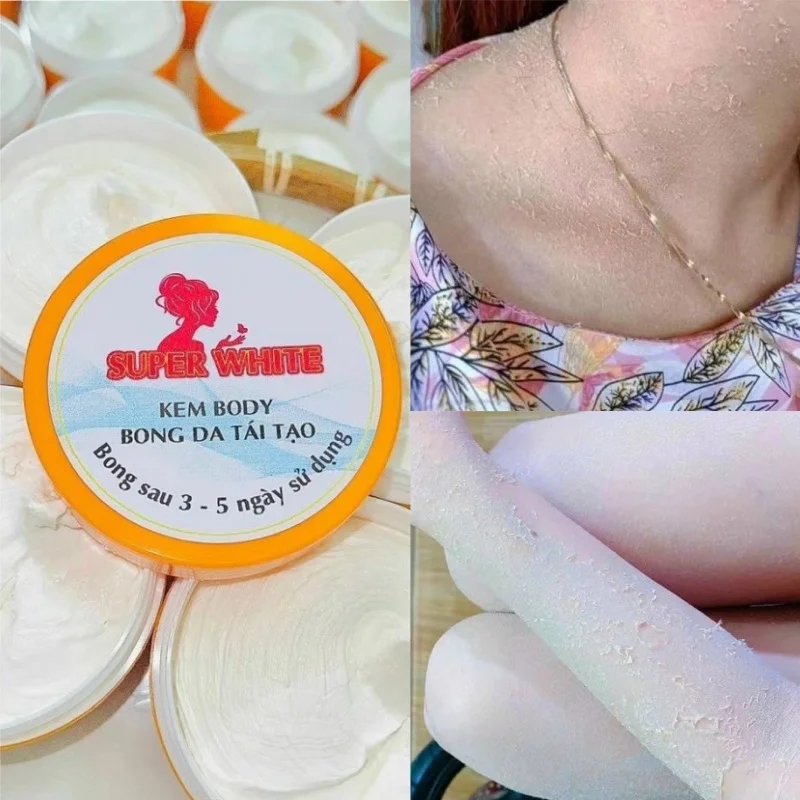 150g Vietnam Kem Body Bong Da Tai Tao SUPER WHITE Dark Skin, Lightening, Brightening and Cleansing, Whitening Body Skin Care