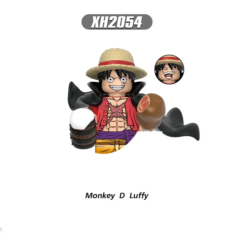 X0357 X0356 Gol D Roger série d'anime japonais blocs de construction de dessin animé Mini figurines têtes enfants jouets Luffy Zoro moule roi