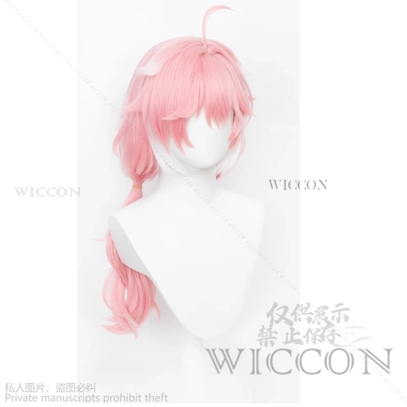 New Game Cosplay Wuthering Waves Encore Cosplay Wig Pink Long Hair Double Ponytail Roleplaying Halloween Party Women Cos Kawaii