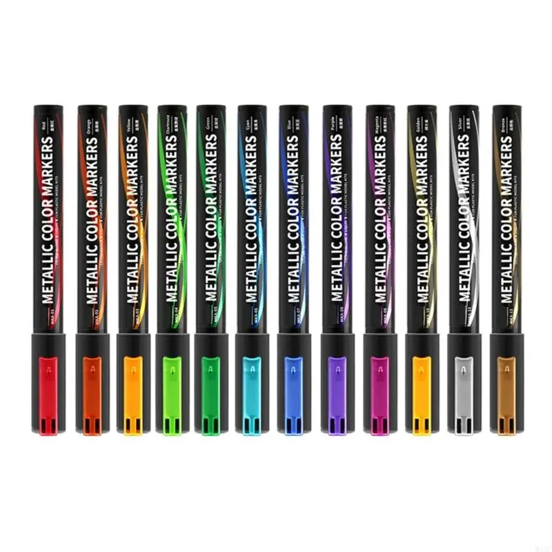 

M4YC Metallic Metallic Metallic Marker Brush Pen для вырезки, карты, создавая ремесленные живописи