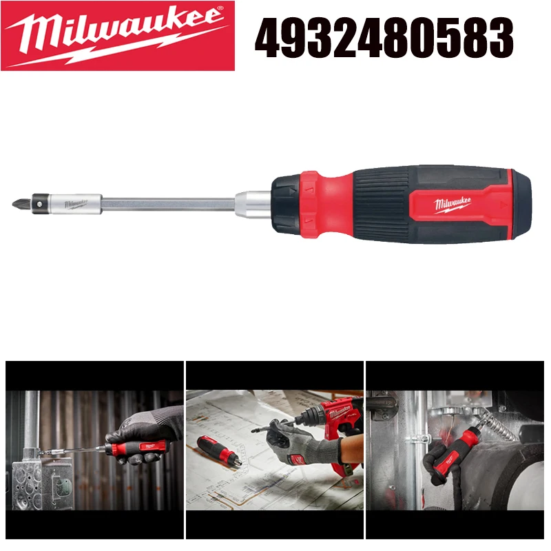 Milwaukee 4932480583/48-22-2904 27‑in‑1 Ratcheting Screwdriver All‑Metal Multi‑Bit Driver with Internal Bit Storage