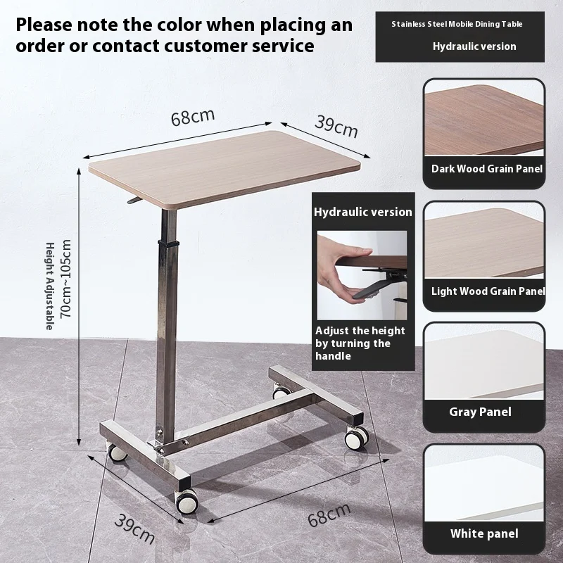 طاولة طعام بجانب السرير في المستشفى لإعادة تأهيل المسنين ABS طاولة قابلة للطي للتمريض والرعاية المنزلية وطاولة طعام للمريض #5