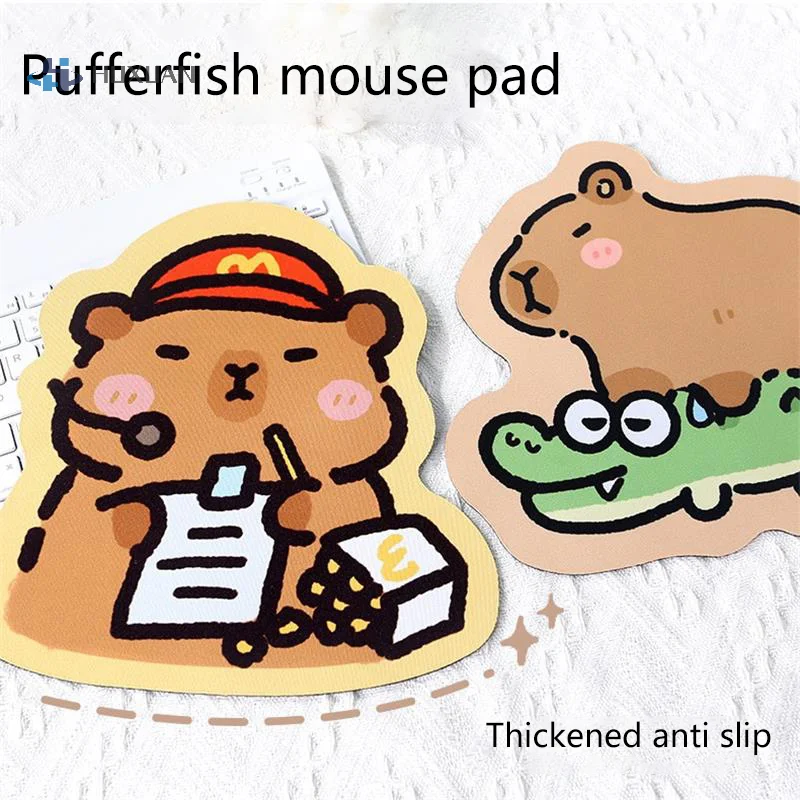 Cartoon Cute Capybara Mouse Pad Computer Desk Mats Creative Keyboard Pad Gaming Table Mat Office Desk Funny Decoration Accessory