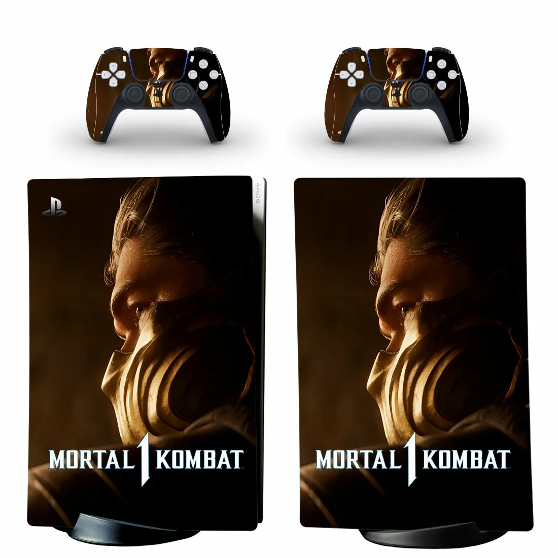 Mortal Kombat 1 PS5 Digital Skin Sticker decalcomania Cover per Console e 2 controller pelli in vinile