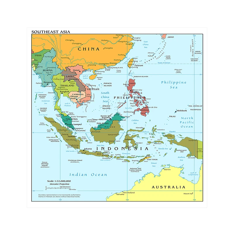 90x90cm o mapa político inglês dobrável tecido não tecido adesivo de parede cartão decoração da sala de ensino viagens schoool suprimentos