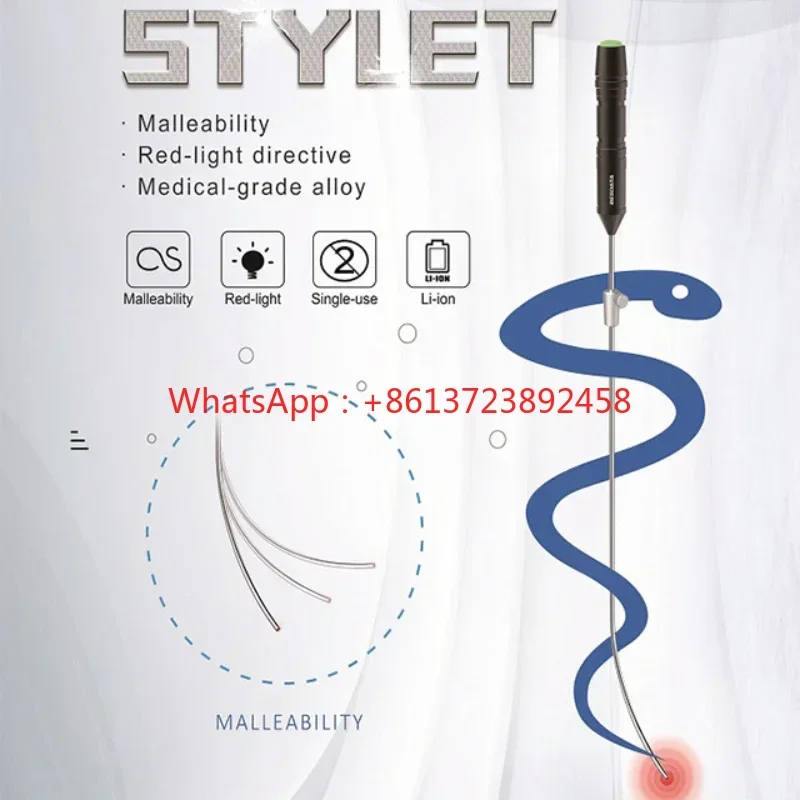 BD-LS Endotracheal Laryngoscope Intubation Red Light Stylet