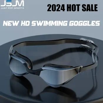 JSJM Neue Stil Einstellbare Professionelle Schwimmbrille Erwachsene Schwimmbrille Männer Frauen Professionelle HD Anti-fog-Silikonbrille