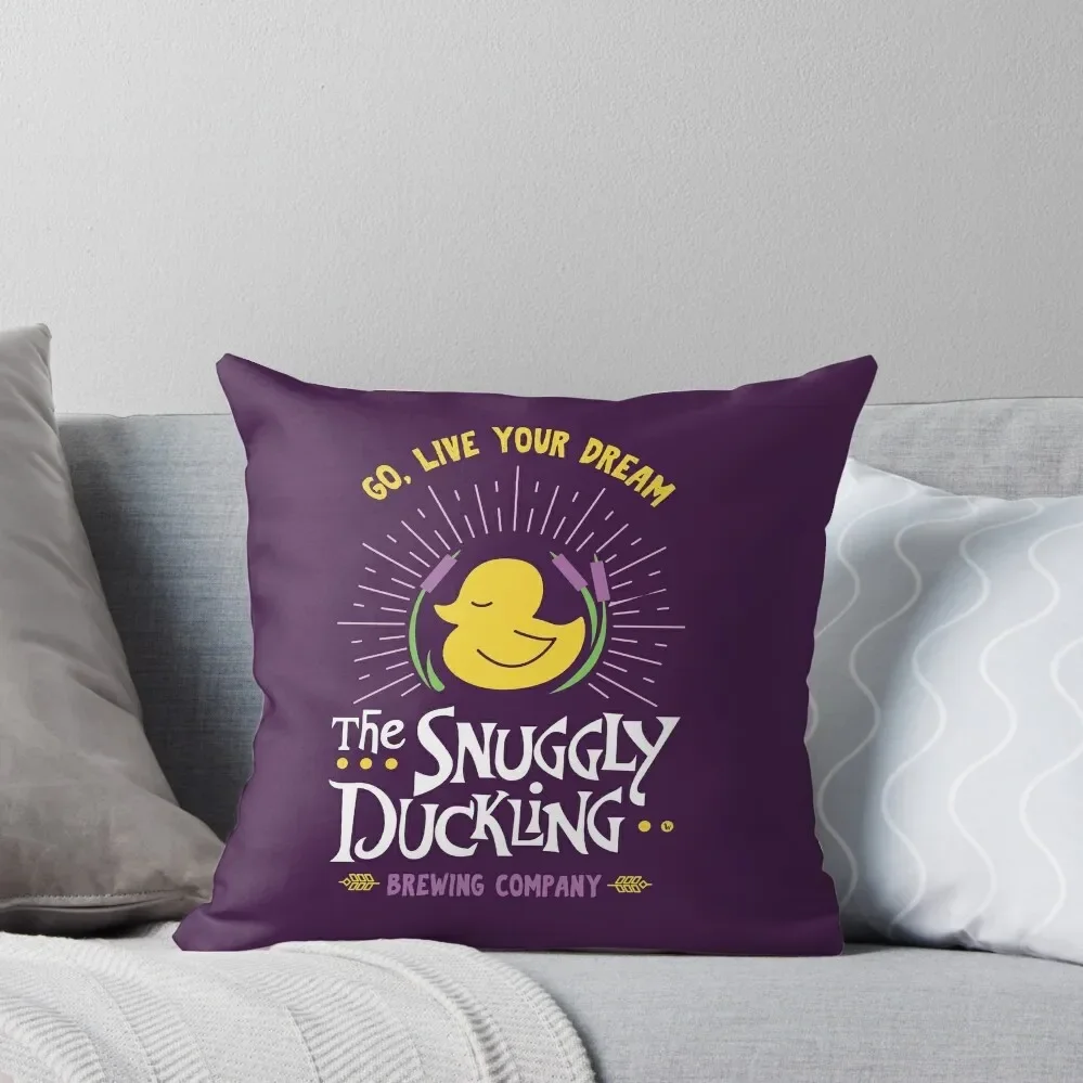 Snuggly Duckling Brewing Company - Tangled Throw Pillow Decorative Cover For Living Room christmas pillowcases Pillow