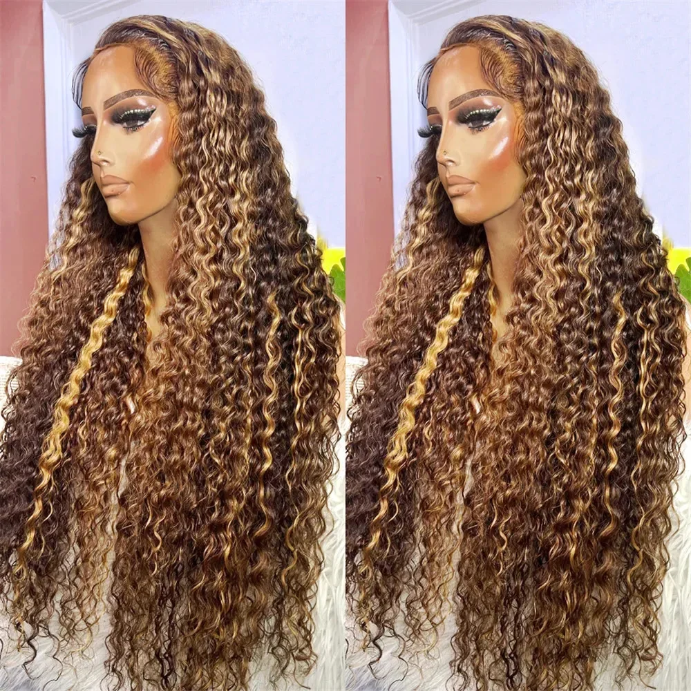 

Выделите парик Кудрявый вьющийся 13x4 Прозрачный парик из натуральных волос на кружеве Предварительно выщипанный Медовый Блондин Коричневый Глубокий вьющийся парик на фронтальной части шнурка