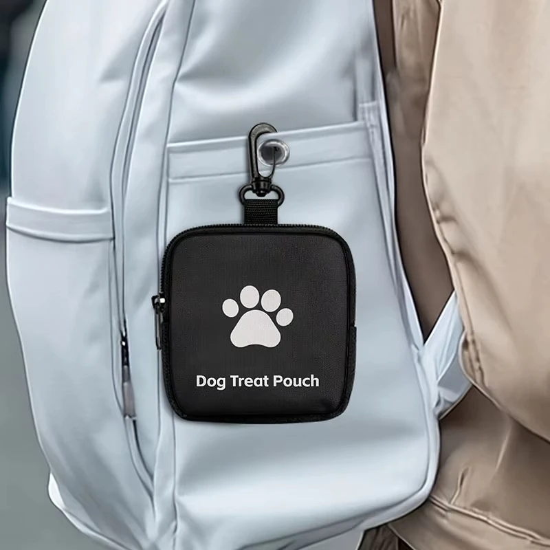 Portable Zippered Dog Training Treat Bag - Portable Pet Snack Pouch With Zipper Spill-proof Design For Dog Owners Trainers