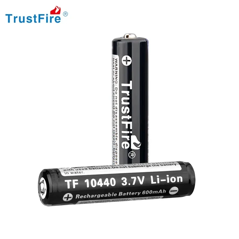 4pcs/lot Original Trustfire batteries 10440 3.7v 600mAh li-ion 10440 AAA rechargeable battery