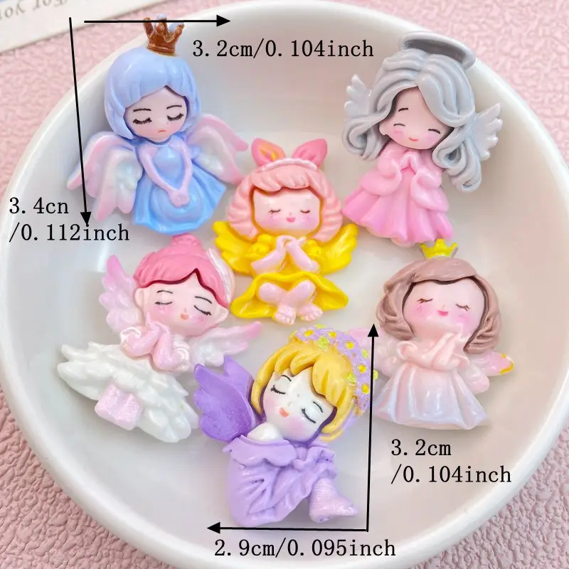 10Pcs New Cute Princess Series Flat Back Resin Cabochon gioielli fai da te accessori per la decorazione artigianale