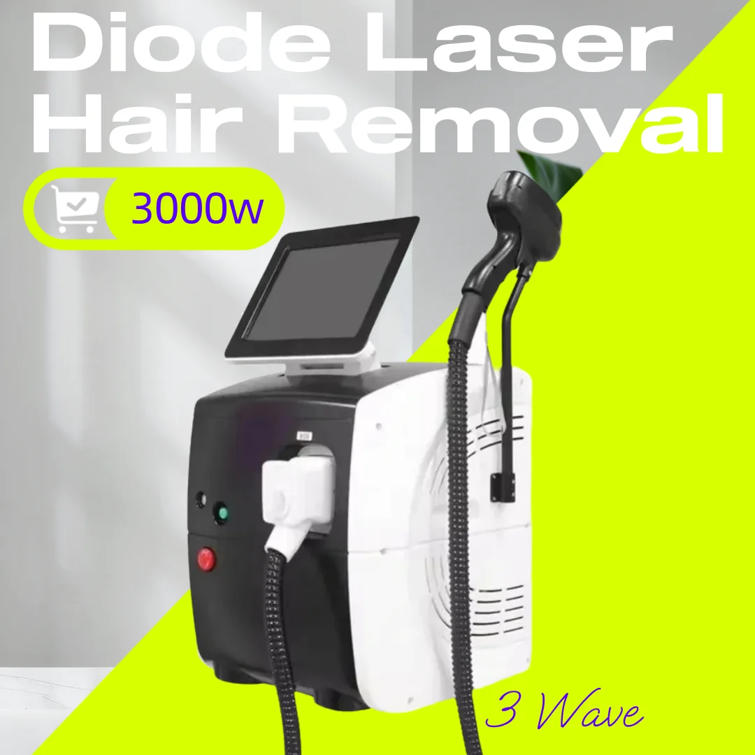 Professional 3500w PRO Soprano Diode Ice Titanium Laser Body Hair Removal Machine 808nm Device 4 Waves Permanent CE Woman