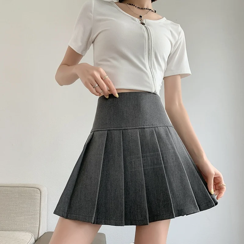 TFETTERS High Waist Pleated Mini Skirt for Women Anti-exposure Light Spring Summer Office School Tennis Daily Short Skirt