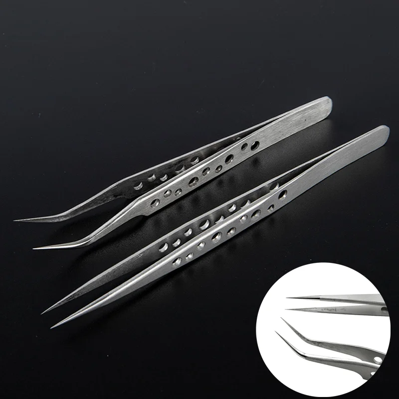 

Industrial Tweezers Anti-static Curved Straight Tip Precision Stainless Forceps Phone Repair Hand Tools