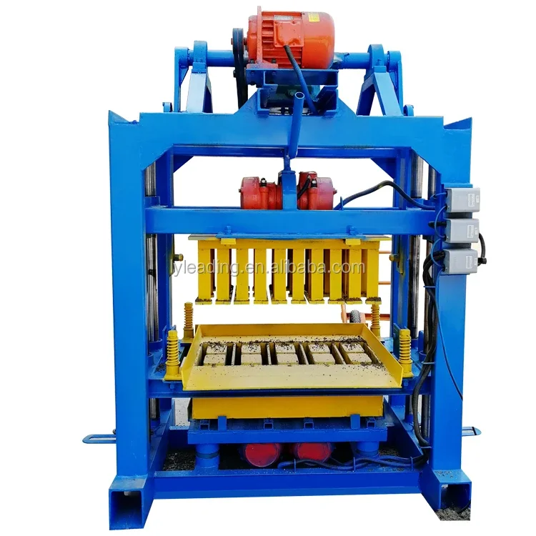 Hollow Cheap Manual Cement Molds Concrete Block Tanzania Brick Making Machine for Sale QTJ4-40 Vibration Paver Solid 1500 1.5T