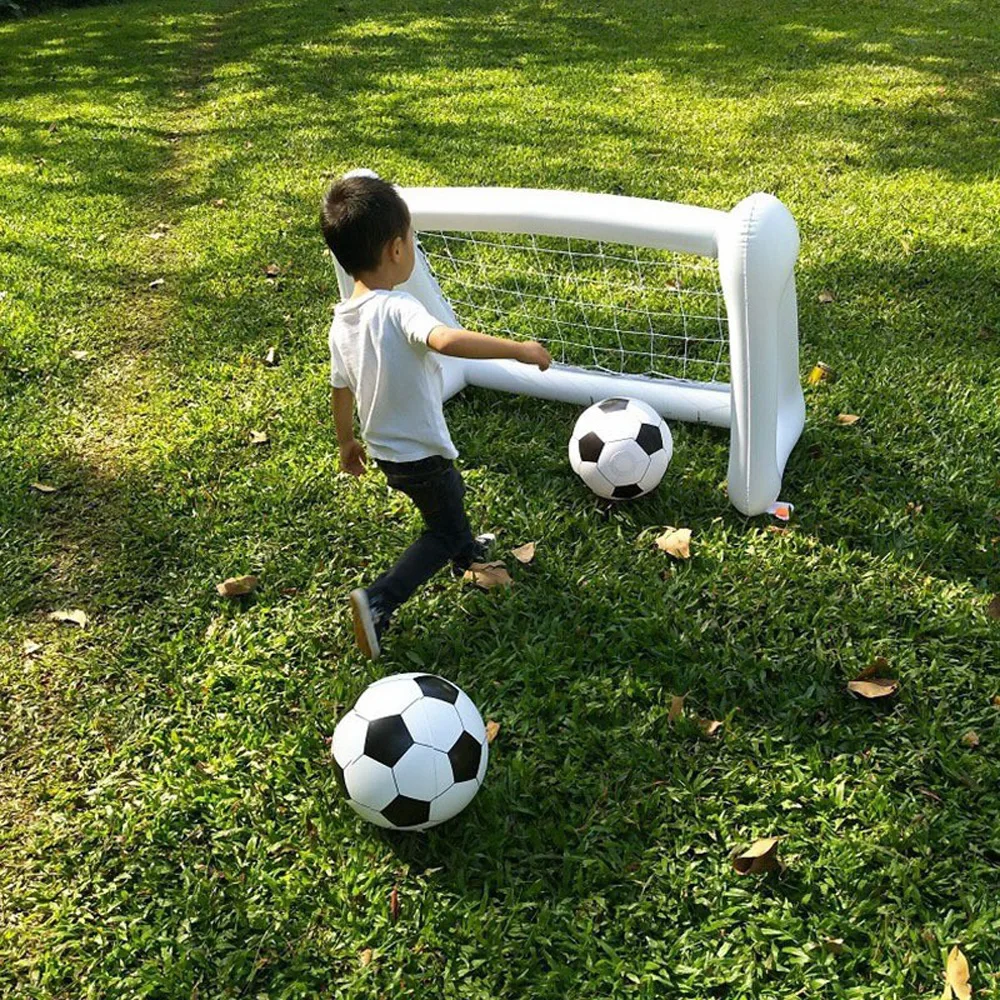 Set di cornici per porta da calcio gonfiabile portatile per bambini Mini gioco genitore-figlio interattivo all'aperto con porta da calcio netta