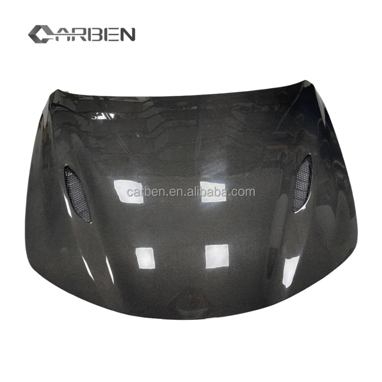 

Для капота из углеродного волокна Giulia, 4-листный капот двигателя из сухого углеродного волокна в стиле травы