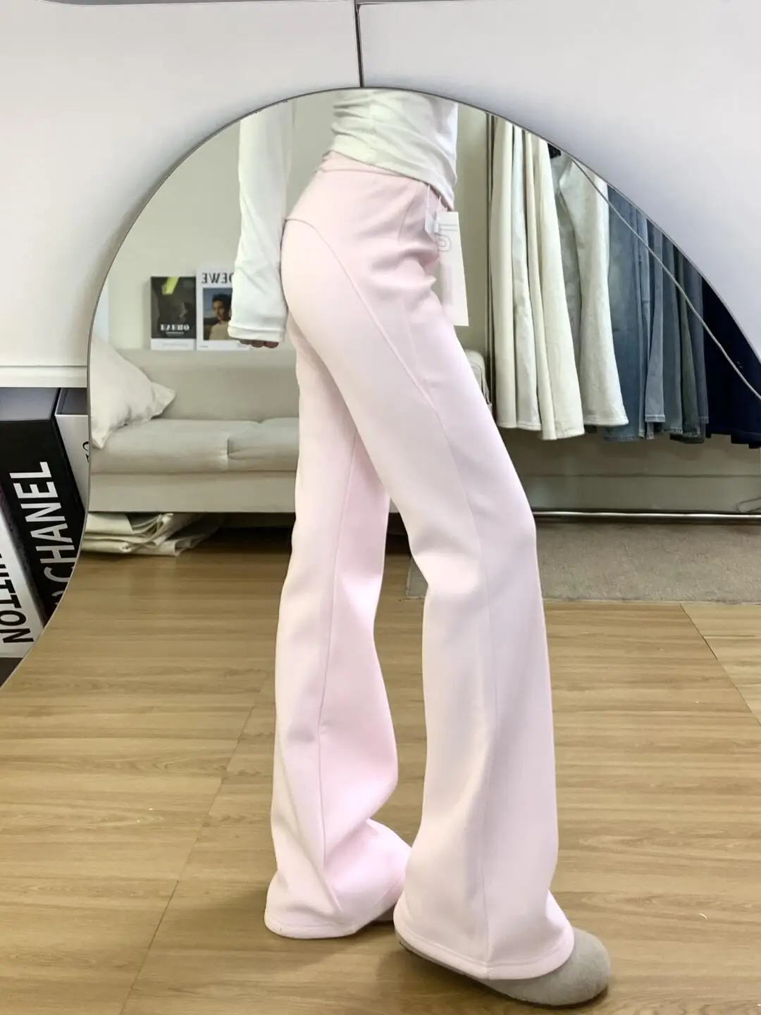 

Женские утепленные брюки для йоги с высокой талией, расклешенные, свободного кроя, повседневные спортивные штаны, длинные зауженные леггинсы для осени и зимы