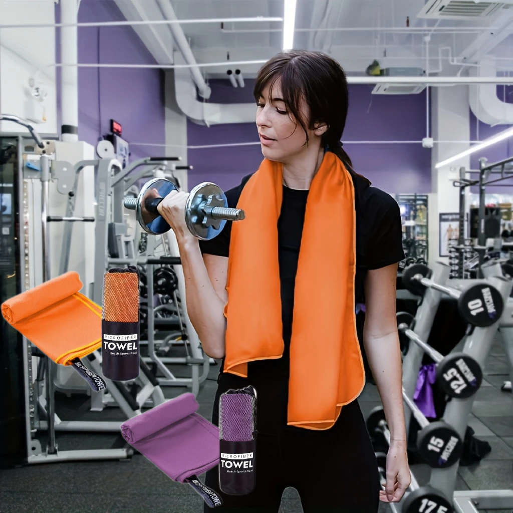 

Спорт на открытом воздухе Супервпитывающее мягкое быстросохнущее полотенце Спортивные аксессуары Пляжное полотенце Можно использовать для фитнеса, плавания, йоги