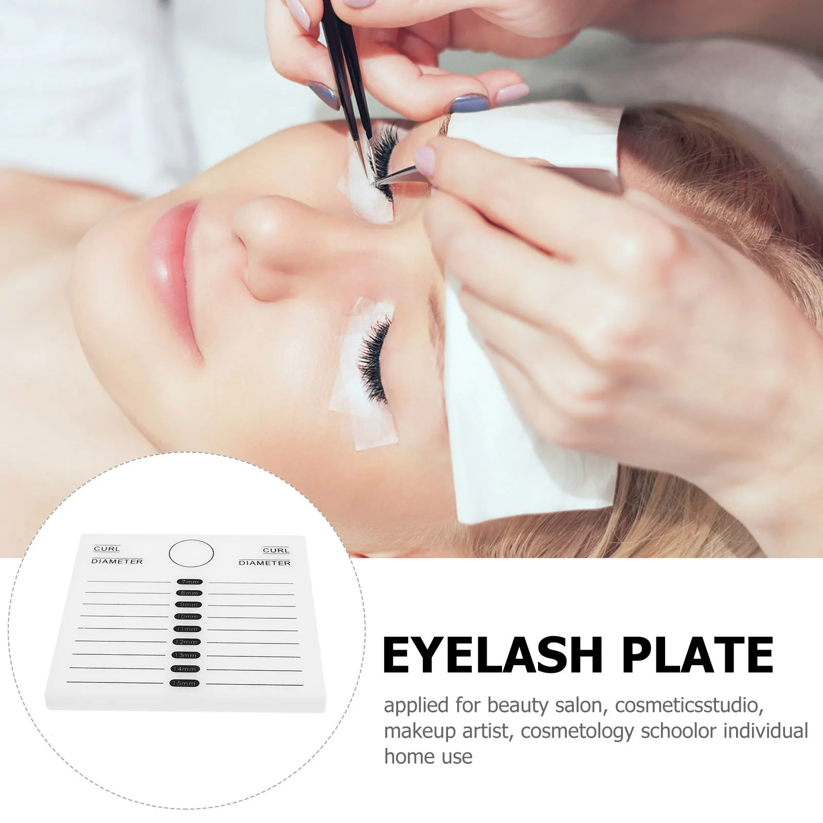 

1Pcs Eyelash Gasket Acrylic Lash Grafting Plate Durable Compact Size Lash Extension Beauty Tool Eyelash Plate Grafting Pad