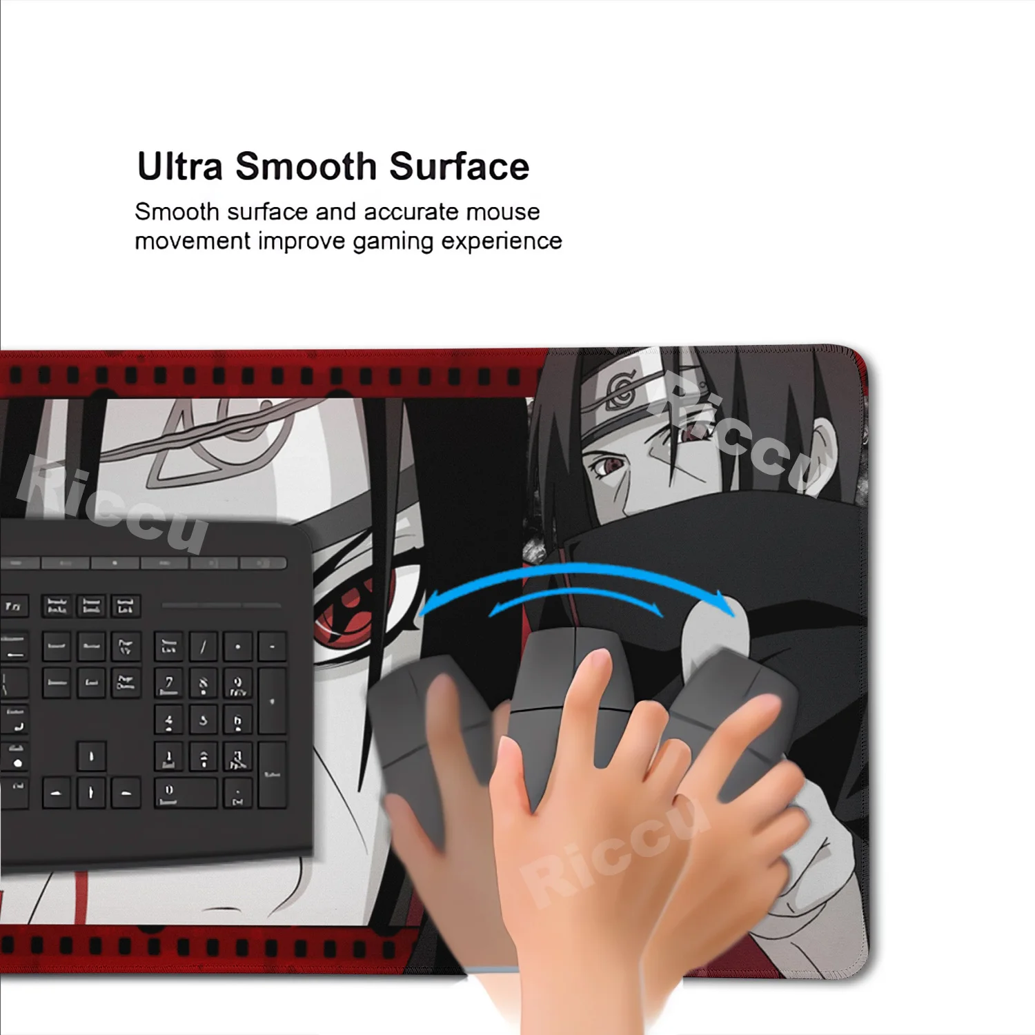 HD XXL 40x90cm Uchiha Itachi N-Naruto Mouse Pad E-sports Gamers Pc accessories Gaming Rubber Keyboard expand Desk Mat Mouse pads - Image 5