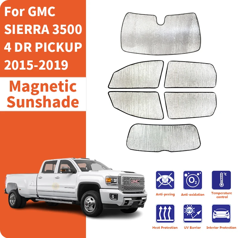 

Солнцезащитные шторки для окон автомобиля, защита от ультрафиолета, аксессуары для GMC SIERRA 3500 4 DR PICKUP 2015-2019