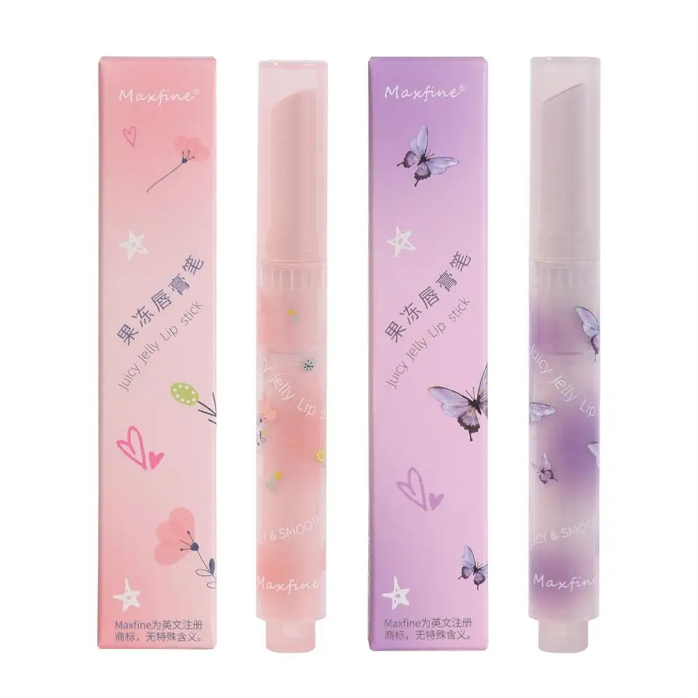 2023 Mirror Lipstick Waterproof Non-Stick Cup Lipstick Clear Lip Glaze Flower Love Jelly Transparent Korea Makeup Lip Tint Balm