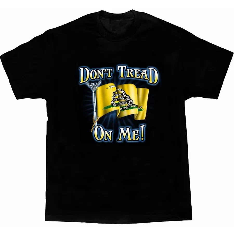 Don't Tread on Me Naval Army Marines Rattlesnake Flag T-Shirt. Summer Cotton Short Sleeve O-Neck Mens T Shirt New S-3XL