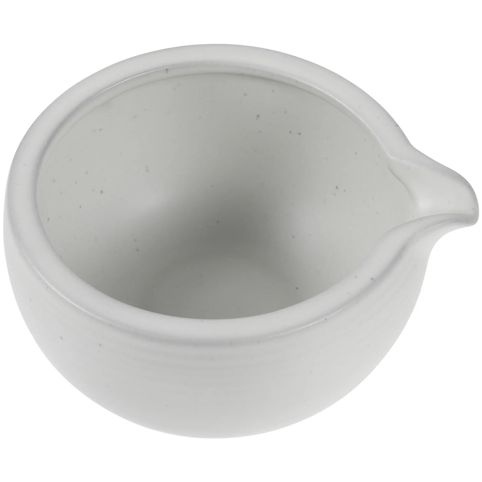 

White Ceramic Tea Bowl with Spout Matcha Bowl for Tea Ceremony Japanese Style Elegant Simple Functional Gift Idea