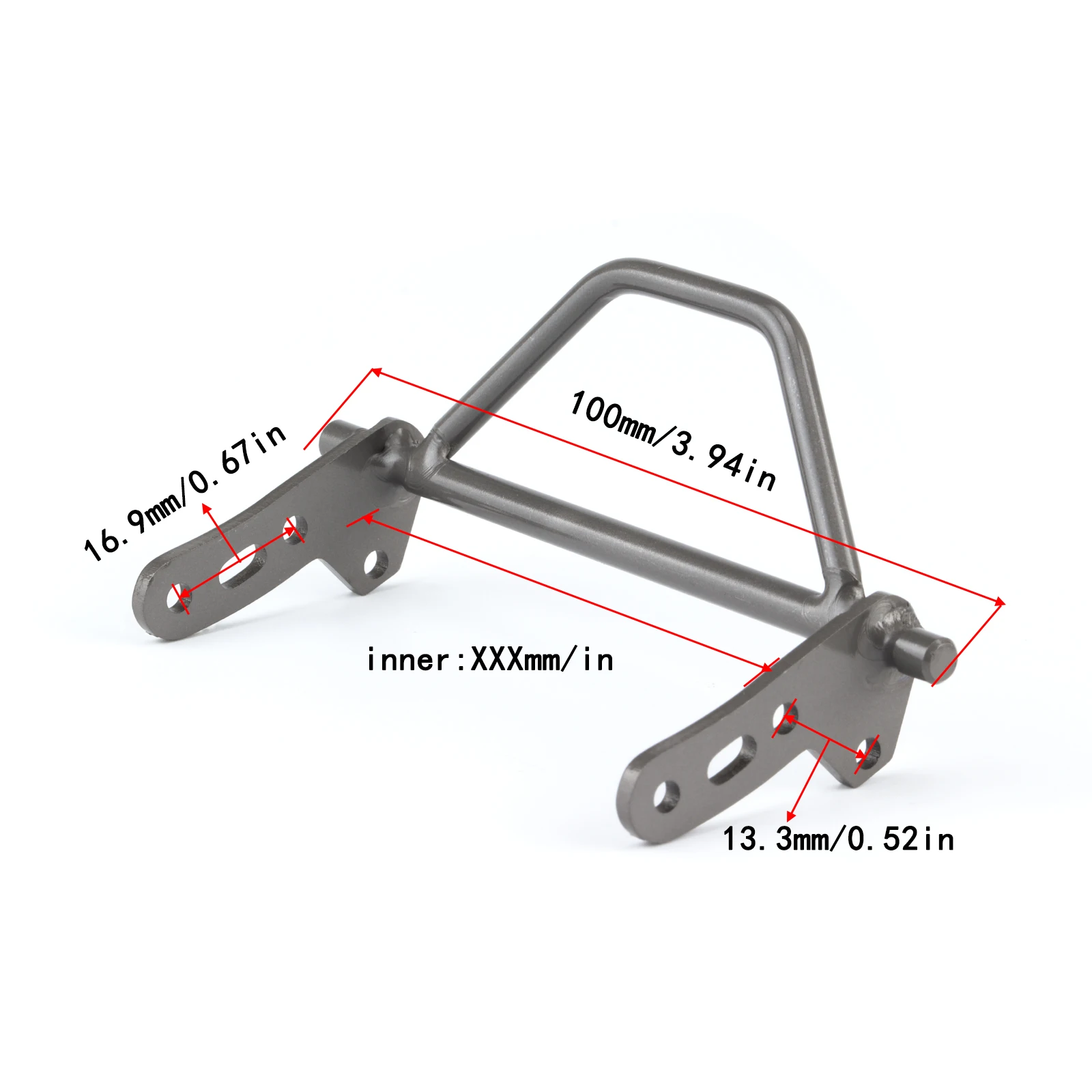 HooCrawler Ultra Hard Titanium Alloy 1/10 RC Crawler Bumper Front Bumper Hand Welding Bull Bar for Vanquish F10 Phoenix