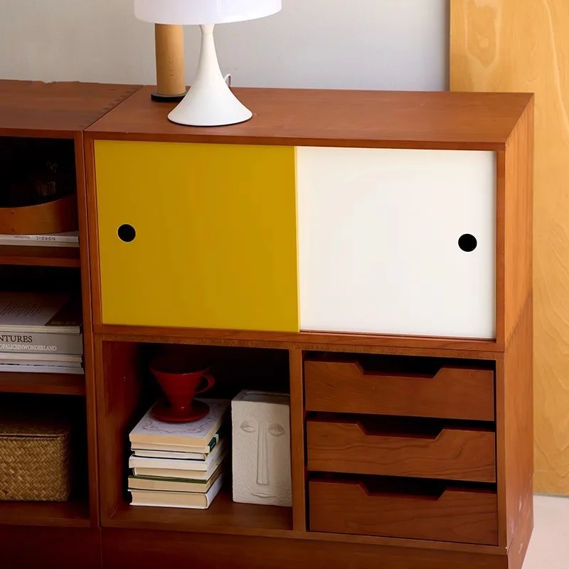 Combinación de piso de taquilla medieval, taquilla, mueble bajo, librería de madera de cerezo