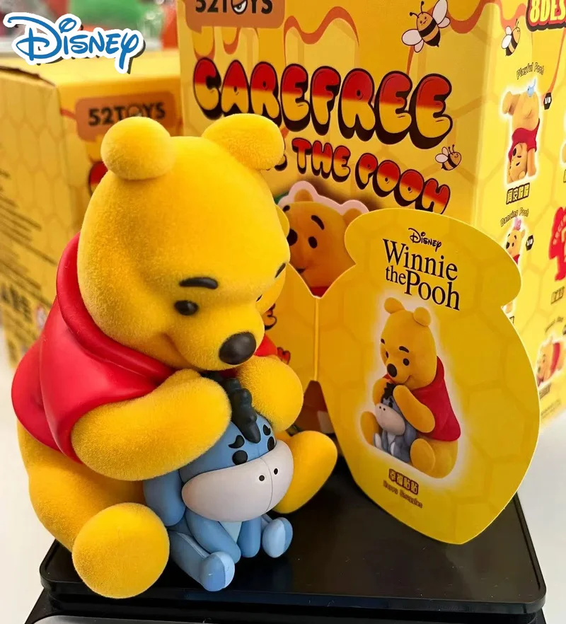 Blind Box Disney Genuine Carefree Pooh Bear'S Happy Everyday Series Cute Winnie Pooh Collection Model Room Decor Toys Box Gifts