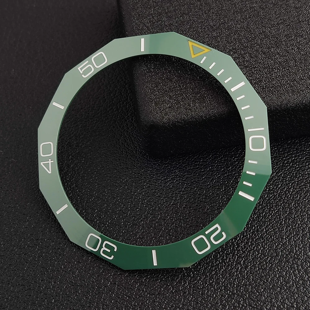 42.3*33.3mm Bezel Sloping Luminous Ceramic Bezel Insert Replacement fit TAG HEUER AQUARACER automatic watch WAY201