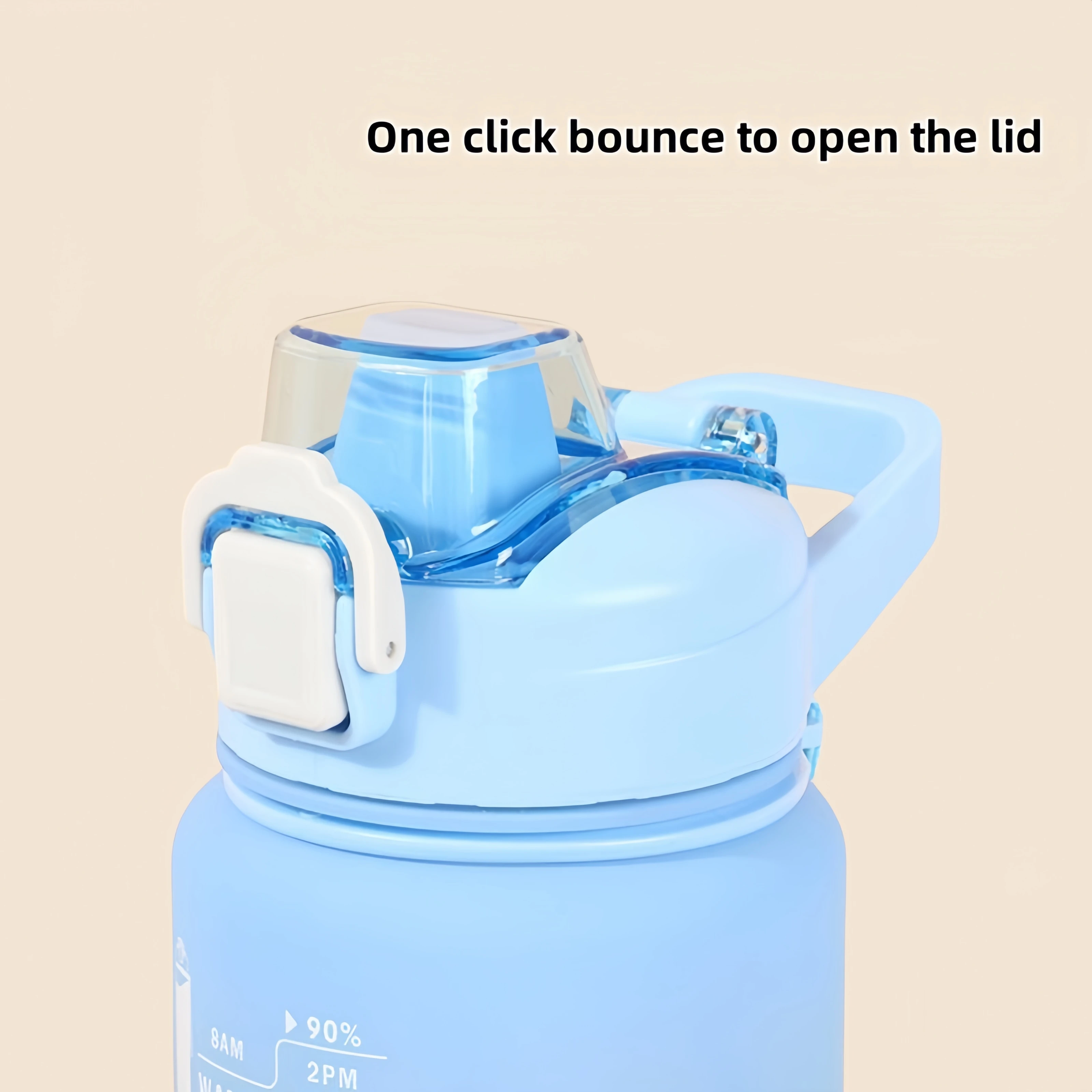 1000ml 대용량 플라스틱 컵 야외 피트니스 체육관을위한 휴대용 물병 밀짚과 손잡이가있는 캠핑 누출 방지 컵