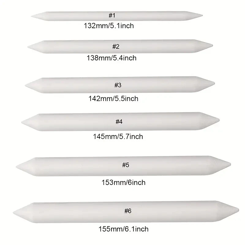 6/12/48Pcs Paper Blending Stump Tortillions Set, Sketch Blending Pencils, Smooth Art Smudge Tools for Students Sketching Drawing