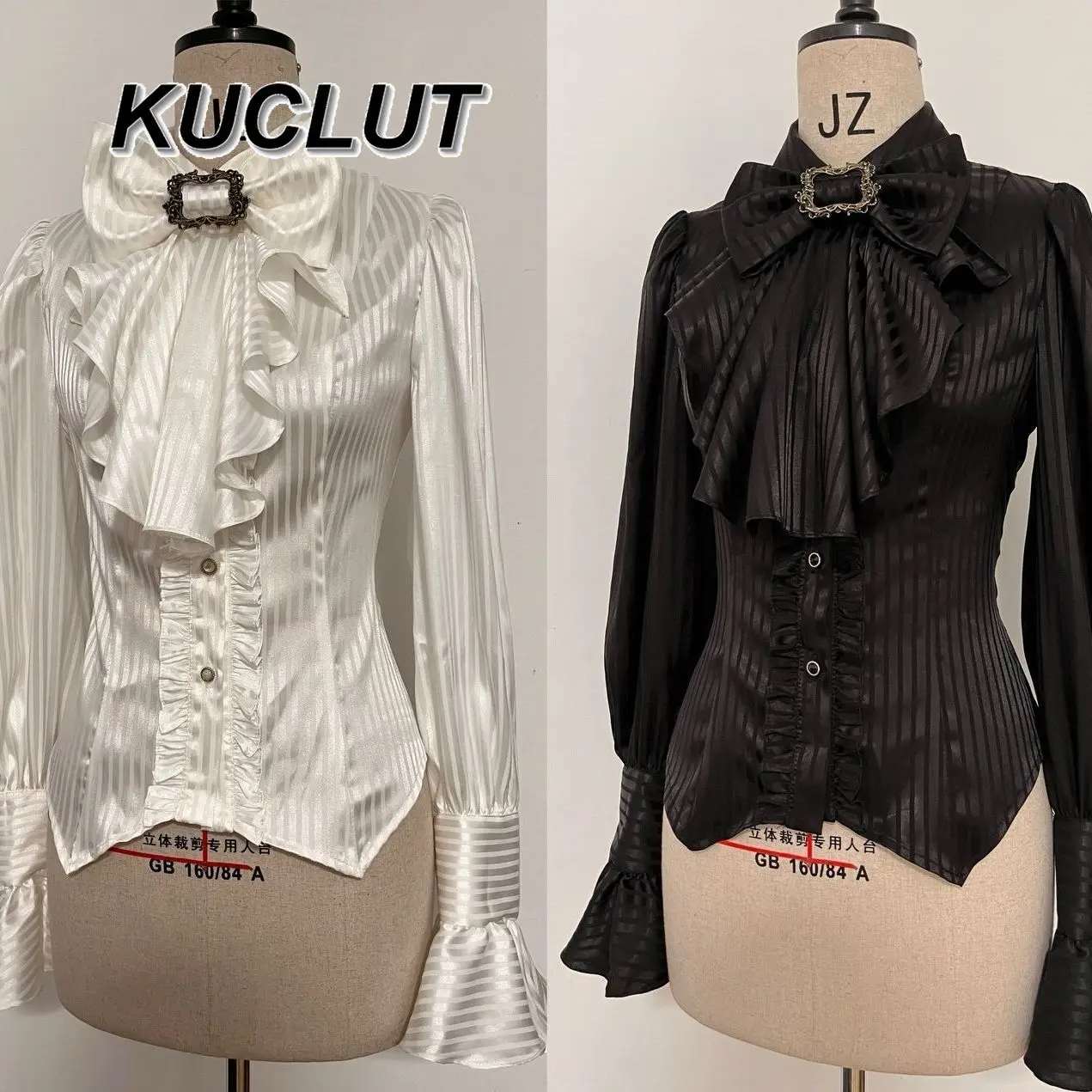 Lolita Style Elegant Blouses Femme Retro Long Sleeve Shirt Stand Collar French Fashion 2025 New Spring Autumn Women's Tops