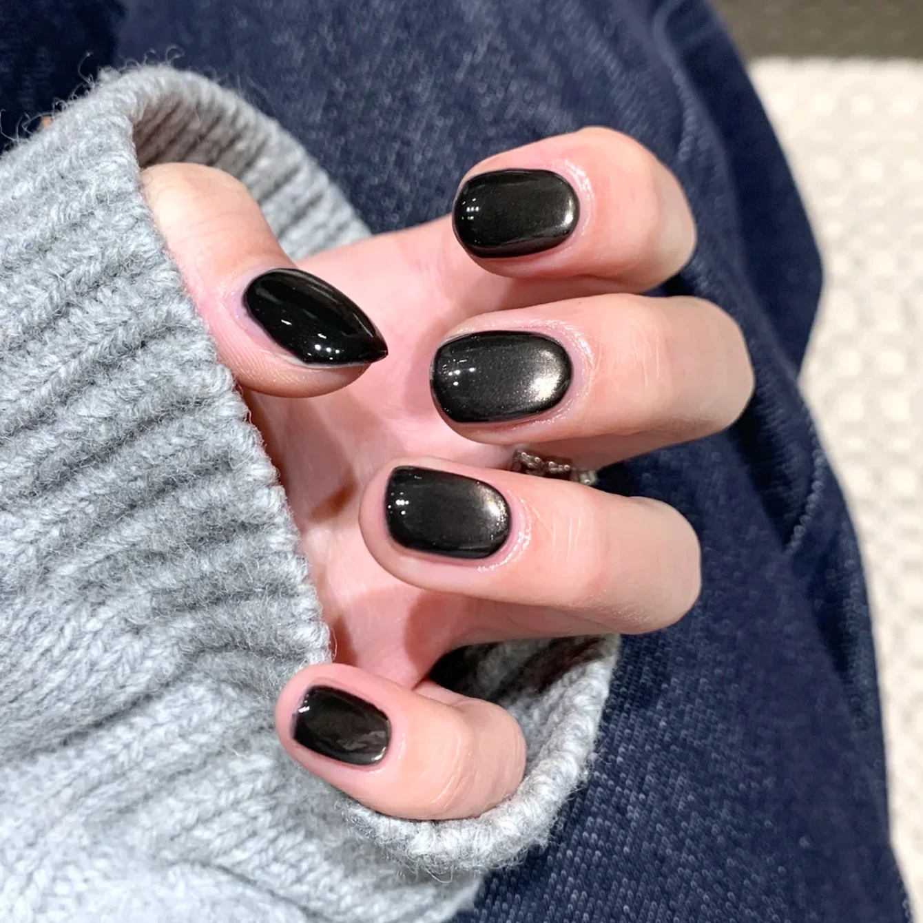 Dark Angel Black Glass Bead Ca - Nail Art Cat Eye Simple ulasan dan harga