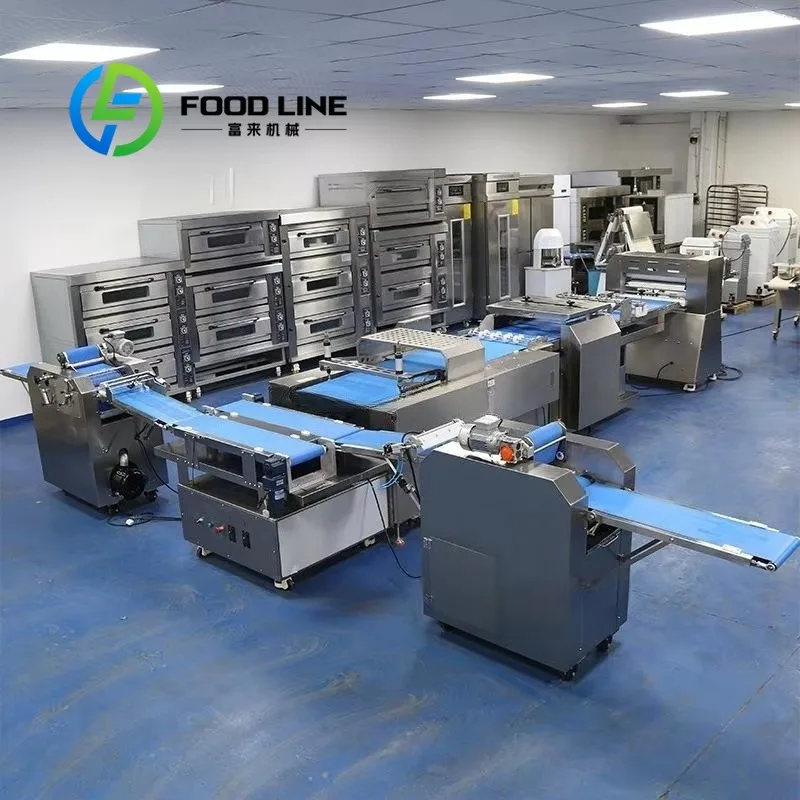 Small Commercial Croissant Production Line Compact Structure Easy Operation Dough Shaping Baking Packaging Equipment For Bakery