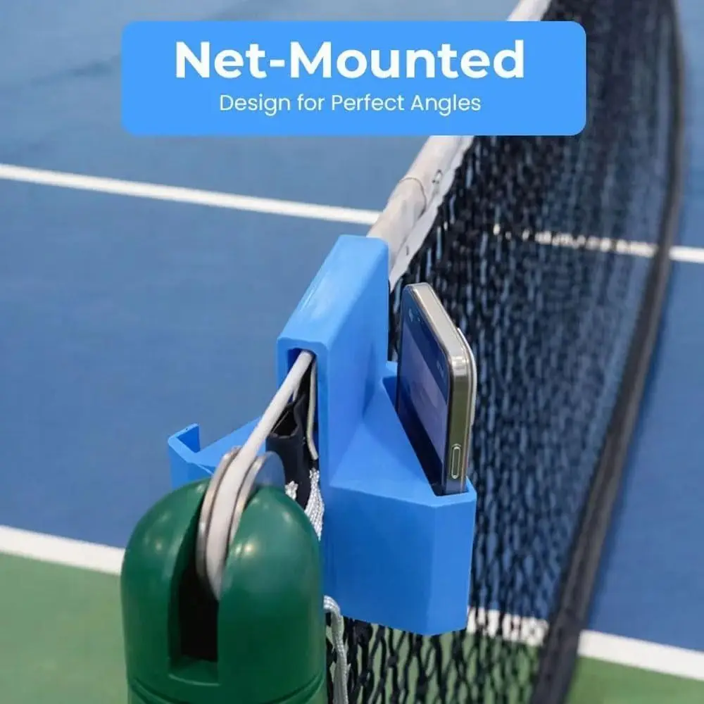 

New Padel Tennis Camera Mount Dual Perspective Tennis Recording Mount Tennis Net Phone Stand Hanging Camera Mount for Pickleball