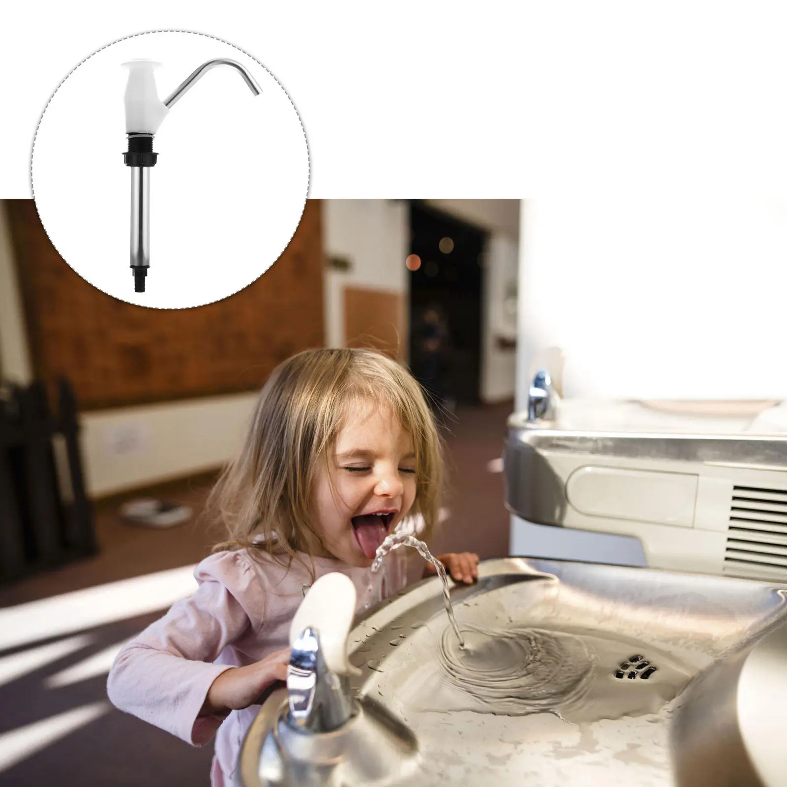 Aluminum Faucet Water Pump Durable H Sink Dispenser Sturdy Long Lasting Anti Rust Seamless Connection Angle Outlet Smooth Flow