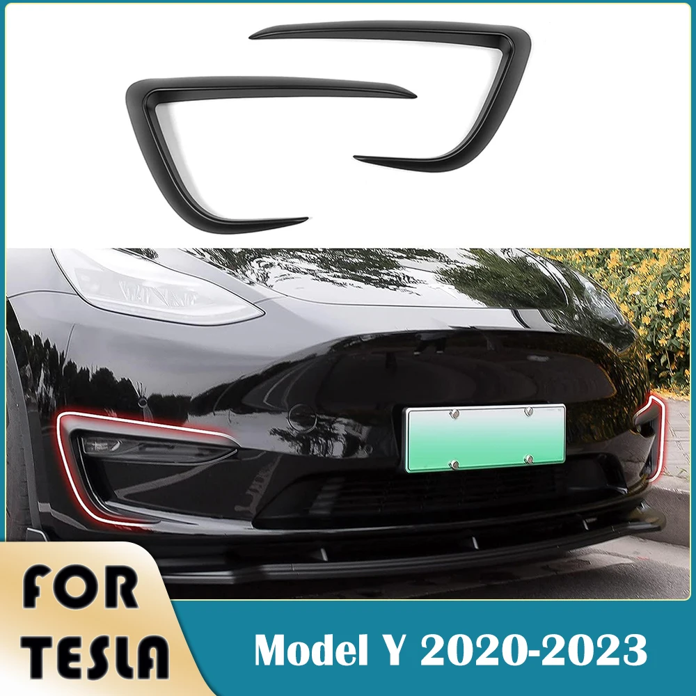 

Tesla Model Y Fog Light Trim Front Fog Light Cover Eyebrow Cover Trim Frame Exterior Decoration for 2020 2021 2022 2023 Tesla